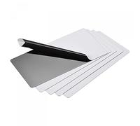 sourcing map Métal Carte 100mm x 50mm x 0.4mm 201 Inox Acier Plaque Polissage Foncé Gris 10 Pcs