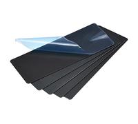 sourcing map Métal Carte 80mm x 30mm x 0.5mm Anodisé Aluminium Plaque Noir 10 Pcs