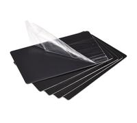 sourcing map Métal Carte 85mm x 50mm x 0.8mm Anodisé Aluminium Plaque Noir 10 Pcs