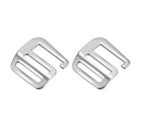 sourcing map Métal G crochue Sangle Boucles, 2Pcs 0.98" 25mm G-Crochet Vague Boucle Ajusteur Glissière Boucle pour Sac à dos Sangle Sangle, Argenté