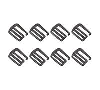 sourcing map Métal G crochue Sangle Boucles, 8Pcs 1.5" 38mm G-Crochet Vague Boucle Ajusteur Glissière Boucle pour Sac à dos Sangle Sangle, Mat Noir