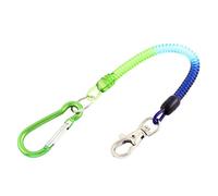 sourcing map Métal Mousqueton Crochet Printemps élastique Bobine Porte-clés w Homard Chrochet - Femme, Bébé Bleu,Vert,bleu foncé, Taille Unique