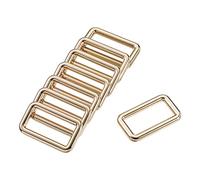 sourcing map Métal Rectangle Anneau Boucles 31x15mm pour Sacs Ceintures Bricolage Doré 8pcs