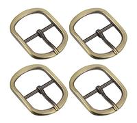 sourcing map Métal Roulette Boucle, 4Pcs 1 1/6 Pouce Seul Griffes Ceinture Boucle Ovale Centre Barre Boucles pour Cuir Artisanat Accessoires, Bronze