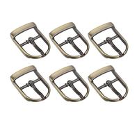 sourcing map Métal Roulette Boucles, 6Pcs 3/4 Pouce Seul Griffes Ceinture Boucle Ovale Centre Barre Boucles pour Cuir Artisanat Accessoires, Bronze
