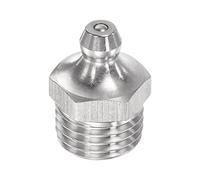 sourcing map Métrique Inox Acier Droit Graisse Raccord M14 x 1,5mm Filetage Hydraulique Graisse Raccord Accessoires