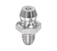 sourcing map Métrique Inox Acier Droit Graisse Raccord M5 x 0,8mm Filetage Hydraulique Graisse Raccord Accessoires