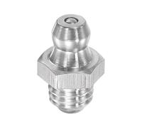 sourcing map Métrique Inox Acier Droit Graisse Raccord M8 x 1,25mm Filetage Hydraulique Graisse Raccord Accessoires