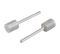 sourcing map Meules sur tige diamant 10mm 1/8" Tête rotative 2pcs outils meulage