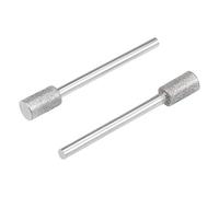 sourcing map Meules sur tige diamant 6mm 1/8" Tête rotative 2pcs outils meulage