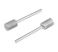 sourcing map Meules sur tige diamant 8mm 1/8" Tête rotative 2pcs outils meulage