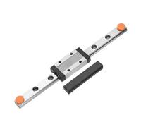 sourcing map MGN9 Rail de guidage linéaire 150 mm avec chariot coulissant MGN9H en acier et plastique Mini guide linéaire MGN12 pour imprimantes 3D et machine CNC, argenté