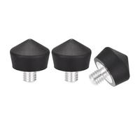 sourcing map Mic Support Adaptateur - 3/8" Mâle 1.06" Diamètre Pied Spike Adaptateur avec Conique Tête pour Caméra Tripod Monitor Support de Aluminium Alliage, 3Pcs