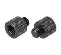 sourcing map Mic Support Adaptateur M10 Femelle à 3/8 Mâle Caméra Vis Filetage Adaptateur pour Microphone Tripod Support Noir 2 Paquet