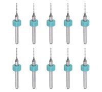 sourcing map Micro PCB Foret Ensemble 1/8" Tige 0.75mm Solide Tungstène Carbure CNC Gravure Impression Carte Circuit Imprimé Forets Rotatif Outil 10pcs