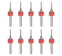 sourcing map Micro PCB Foret Ensemble 1/8" Tige 1.15mm Solide Tungstène Carbure CNC Gravure Impression Carte Circuit Imprimé Forets Rotatif Outil 10pcs