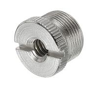 sourcing map Micro Pied Adaptateur 1/4 Femelle à 5/8 Mâle Fer Micro Vis Adaptateur pour Microphone Trépied Support Argent
