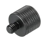 sourcing map Micro Pied Adaptateur 1/4 Femelle à M6 Mâle Caméra Vis Filetage Adaptateur pour Microphone Trépied Support Noir