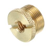 sourcing map Micro Pied Adaptateur 1/4 Femelle vers 5/8 Mâle Laiton Micro Vis Adaptateur pour Microphone Trépied Support Or