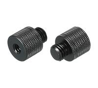 sourcing map Micro Pied Adaptateur 1/4 Femelle x M10 Mâle Caméra Vis Filetage Adaptateur pour Microphone Trépied Support Noir 2 Pack