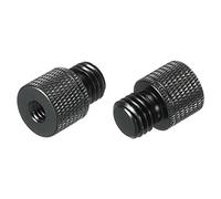 sourcing map Micro Pied Adaptateur 1/4 Femelle x M12 Mâle Caméra Vis Filetage Adaptateur pour Microphone Trépied Support Noir 2 Pack
