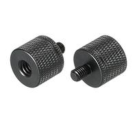 sourcing map Micro Pied Adaptateur 1/4 Femelle x M5 Mâle Caméra Vis Filetage Adaptateur pour Microphone Trépied Support Noir 2 Pack