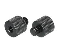 sourcing map Micro Pied Adaptateur 1/4 Femelle x M8 Mâle Caméra Vis Filetage Adaptateur pour Microphone Trépied Support Noir 2 Pack