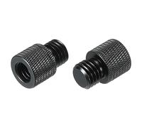 sourcing map Micro Pied Adaptateur 3/8 Femelle à M12 Mâle Caméra Vis Filetage Adaptateur pour Microphone Trépied Support Noir 2 Pack