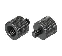 sourcing map Micro Pied Adaptateur 3/8 Femelle x M6 Mâle Caméra Vis Filetage Adaptateur pour Microphone Trépied Support Noir 2 Pack