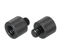sourcing map Micro Pied Adaptateur 3/8 Femelle x M8 Mâle Caméra Vis Filetage Adaptateur pour Microphone Trépied Support Noir 2 Pack