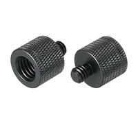 sourcing map Micro Pied Adaptateur M10 Femelle à 1/4 Mâle Caméra Vis Filetage Adaptateur pour Microphone Trépied Support Noir 2 Pack
