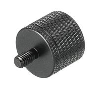sourcing map Micro Support Adaptateur 1/4 Femelle à M4 Mâle Caméra Vis Filetage Adaptateur pour Microphone Trépied Support Noir