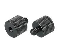 sourcing map Micro Support Adaptateur M5 Femelle à 1/4 Mâle Caméra Vis Filetage Adaptateur pour Microphone Trépied Support Noir 2 Pack