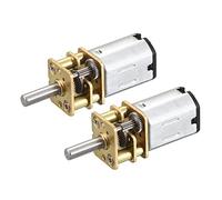 sourcing map Micro Vitesse Réduction Engrenage Moteur, DC 6V 500RPM avec Plein Métal Boîte Vitesses pour Bricolage RC Avion, Modèle Voiture Paquet de 2