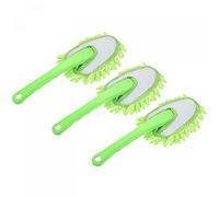 sourcing map Microfibre Chenille Plumeau Lavable Nettoyage Brosse Dépoussiérage Outil pour Ordinateur Clavier Fenêtre Meubles Maison Cuisine Bureau Vert Paquet 3