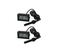 sourcing map- Mini thermomètre et hygromètre, affichage LCD Celsius (° C), 2 pièces, noir