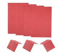 sourcing map Miniature Toit Carrelage PVC Modèle Toit Carrelage Mini DIY Carreaux Modèle Bâtiment Ensemble pour Modèle Bâtiments 29.5x19.5cm/1.16x0.76" Rouge Paquet de 4,1:50