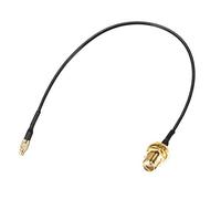 sourcing map MMCX Mâle à SMA Femelle Cloison RF Adaptateur Connecteur 8Pouce RF1.37 Extension Natte Câble