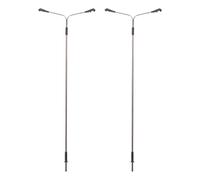sourcing map Modèle Chemin Fer LED Lampadaire Lampes Blanc Poste Lumières 1/50 Echelle 22cm 8.66pouce 3V, Paquet de 2