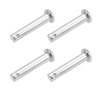 sourcing map Monobloc Trou Goupille Blocage 6mm x 30mm Tête Plate 304 Acier Inoxydable Blocage Goupille 4Pcs