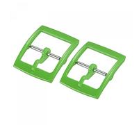 sourcing map Montre Bracelet Fermoir Remplacement Plastique Boucle pour 16mm Largeur Montre Bracelets Vert 2 Pièces