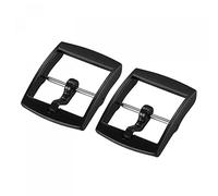 sourcing map Montre Bracelet Fermoir Remplacement Plastique Boucle pour 20mm Largeur Montre Bracelets Noir 2 Pièces