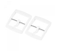 sourcing map Montre Bracelet Fermoir Remplacement Plastique Boucle pour 20mm Largeur Montre Bracelets Blanc 2 Pièces