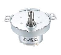 sourcing map Moteur électrique à vitesse lente JS-50T Moteur à engrenages brossés, moteur 12 V CC 15 tr/min Moteur CW/CCW D Arbre DC Moteur à grand couple pour imprimante 3D Filament rotatif