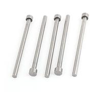 sourcing map Moule d'injection de 6 mm Tip droite en acier éjecteur Pin Die Dé à Coudre 5 pcs