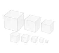 sourcing map Moule en Résine en Silicone 4" (8 Pièces) Cube Grand Moule en Époxy pour L'Artisanat en Résine, Bricolage, Décoration D'Intérieur, Transparent