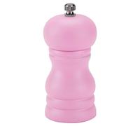 sourcing map Moulin à Poivre Sel Épices Broyeur 4,5" Bois avec Réglable Grossièreté pour Assaisonnement Repas Préparation Cuisine Salle à Manger Rose