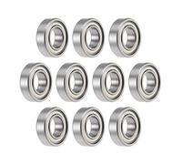 sourcing map MR2010ZZ Gorge Profonde Bille Roulements 10mm x 20mm x 6mm Double Blindé Chrome Acier P0(ABEC1) 10Pcs