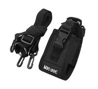 sourcing map Multi-Fonction Noir MSC-20E Nylon Sac Pochette Boîte Deux Voies Radio Transceiver Walkie Talkie Pouch