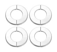 sourcing map Mur Division Bride, 4pcs 304 Inox Acier Rond Rosace Plaque pour 32mm Diamètre Tuyau